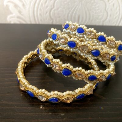 blue polki diamond bangles 2